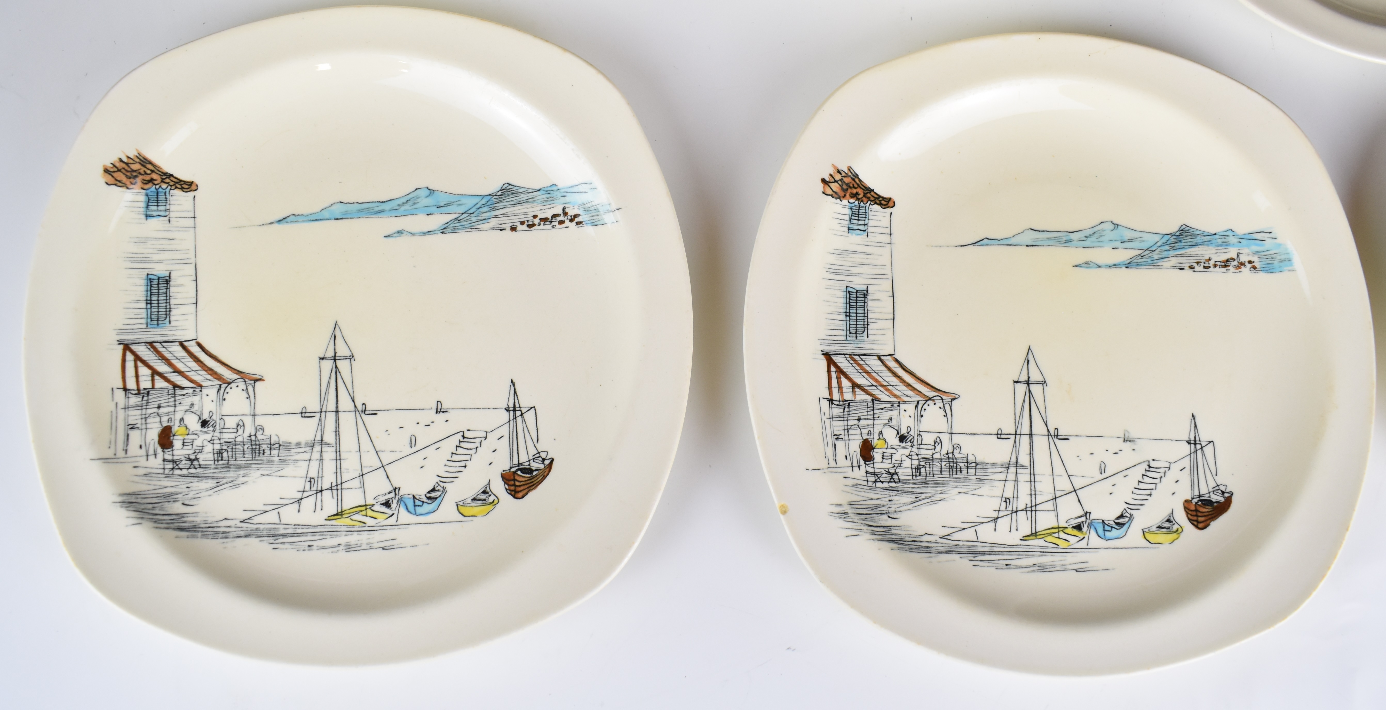 Hugh Casson for Midwinter tea ware decorated in the Riviera pattern and three similar pieces - Image 2 of 6