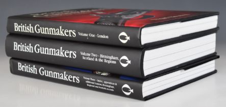 Signed British Gunmakers by Nigel Brown, Quiller Press, 2004, hardcover in three volumes Volume