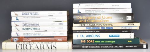 Sixteen gun reference books including Total Airguns, Big Bore Rifles and Cartridges, The Greenhill