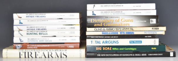 Sixteen gun reference books including Total Airguns, Big Bore Rifles and Cartridges, The Greenhill