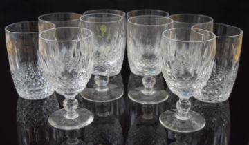 Ten Waterford Crystal Colleen drinking glasses comprising six water tumblers, two with original