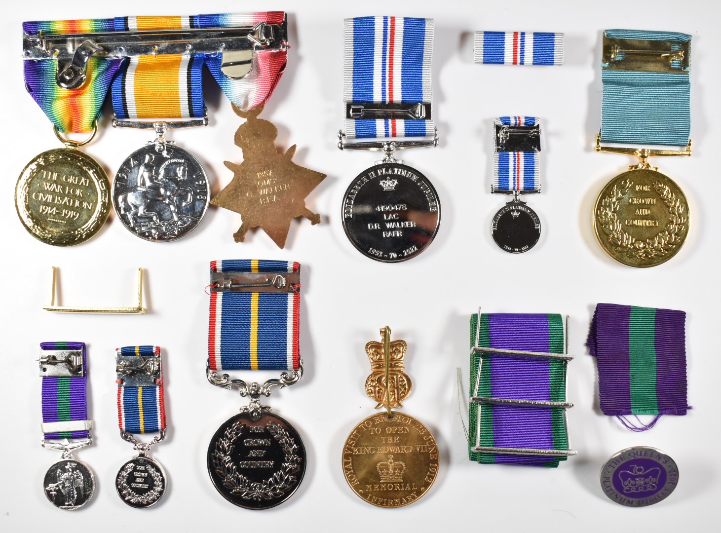 British Army WW1 replacement medals comprising 1914 Star, War Medal and Victory Medal, named to 1357 - Image 2 of 5