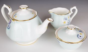 Royal Albert bachelor's teapot, milk jug and sugar, tallest 14cm