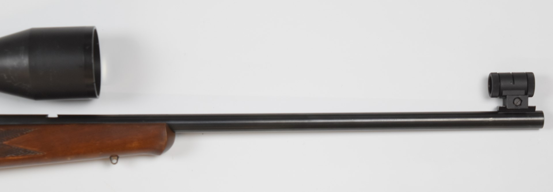 Anschutz .22 bolt-action rifle with chequered semi-pistol grip and forend, raised cheek piece to the - Image 5 of 9