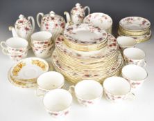 Minton tea and dinner ware decorated in the Ancestral pattern, approximately 64 pieces including