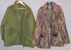 Jack Pyke 'Hunter Jacket', oak leaf pattern camouflage design, size XXL, with gloves and a