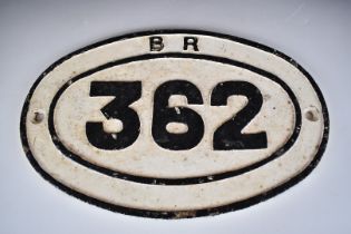 British Railways cast iron bridge plate 362, maximum diameter 45cm