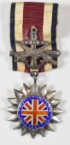 Corps of Commissionaires hallmarked silver medal named to A V Jacobs