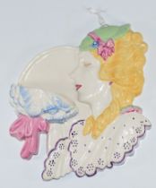 Clarice Cliff for Newport Pottery Art Deco figural wall pocket, shape no 819