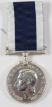 Royal Navy George VI Long Service & Good Conduct Medal named to 149447 A Marshall, HMS Drake