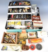 Large collection of vintage lures and accessories including Paravan 'The Piker', Toby, unused