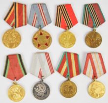 Eight various Russian medals including Anniversary of the End of WW2