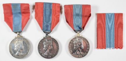 Three Elizabeth II Imperial Service Medals named to Edgar Nelson Robert Kitley, James Campbell and