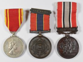 British Fire Association Medal named to W R Hearn, together with a Long Service Fire Association