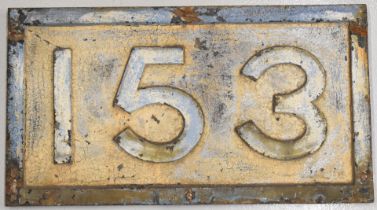 London & South Western Railway cast iron 153 bridge plate, length 56cm