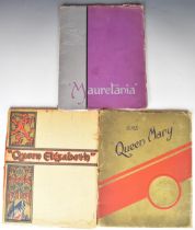 Three Cunard ship or liner promotional brochures, comprising RMS Queen Mary including the Art Deco