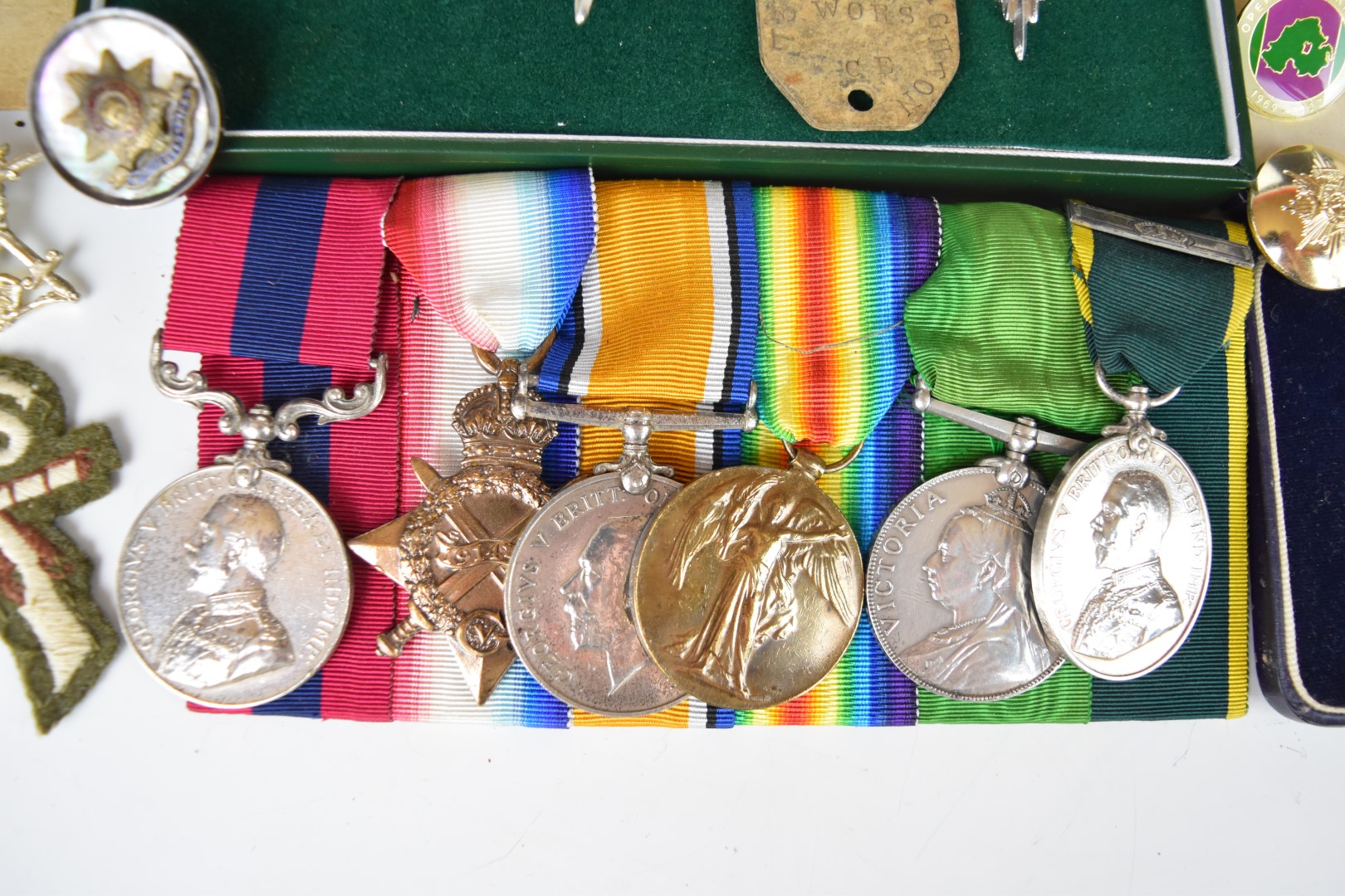 British Army Great War Worcestershire Regiment Distinguished Conduct Medal group of six, named to - Image 3 of 21