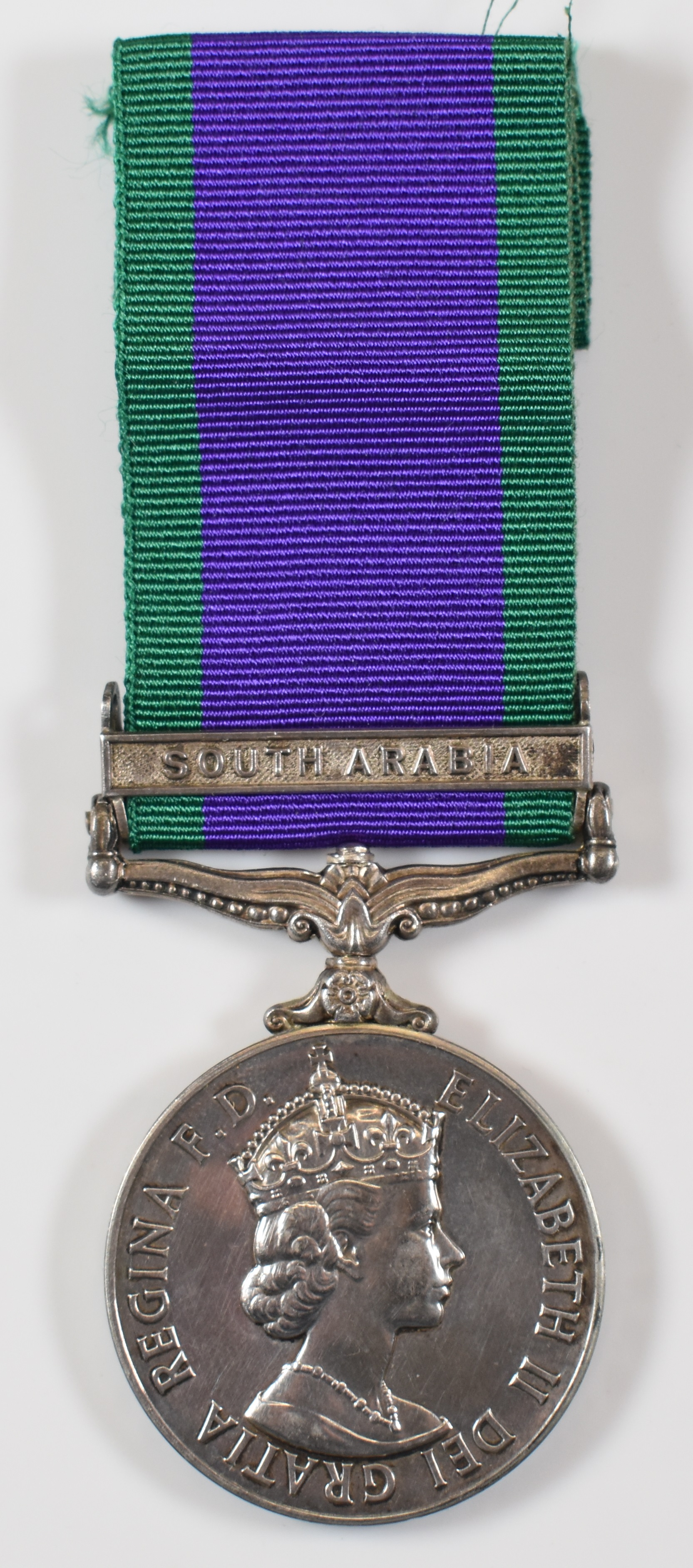 Royal Air Force Elizabeth II General Service Medal with clasp for South Arabia named to 0687895