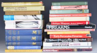 Twenty-four gun related books including The Gun and Its Development W W Greener, The Modern Shotgun,