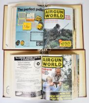 A collection of Airgun World magazines in two bound volumes, c1970's.