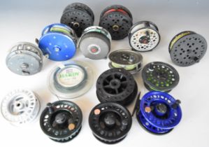 Vintage fly fishing reels including Orvis Magnalite multiplier, Still Water Trout, JW Young and