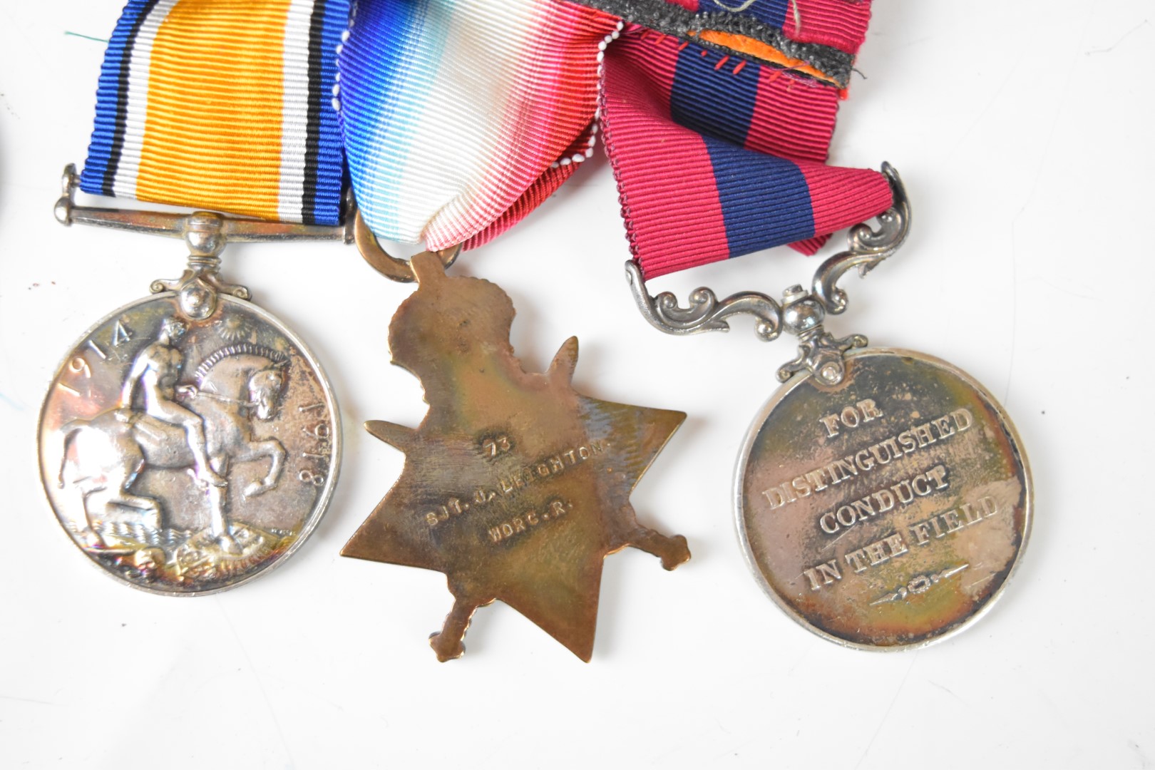 British Army Great War Worcestershire Regiment Distinguished Conduct Medal group of six, named to - Image 11 of 21