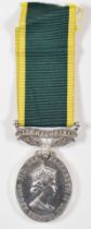 British Army Elizabeth II Territorial Efficiency Medal, named to 22532401 Bombardier W G West, Royal