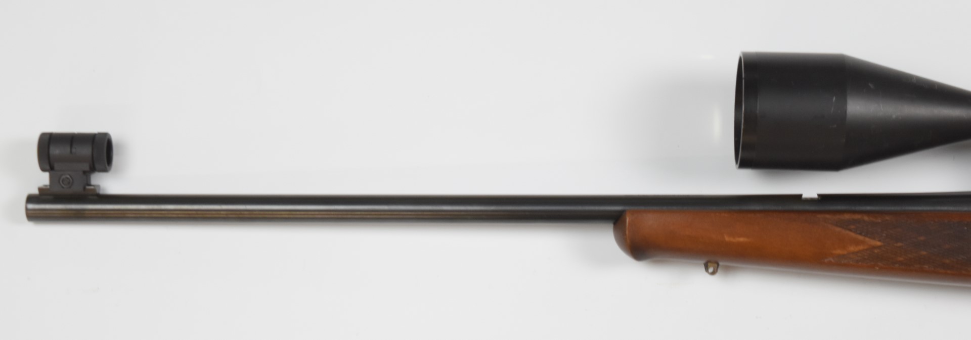 Anschutz .22 bolt-action rifle with chequered semi-pistol grip and forend, raised cheek piece to the - Image 9 of 9