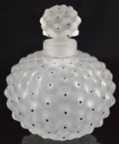 Lalique Cactus frosted glass scent or perfume bottle, signed 'Lalique France' to base, 14cm tall.