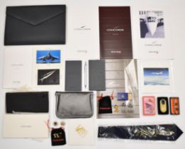 Concorde ephemera including gift packs, notebooks, wallet, Champney's Silver Jet comfort pack,