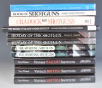 Eleven shotgun related books comprising Vintage British Shotguns Terry Wieland, The Sporting Shotgun