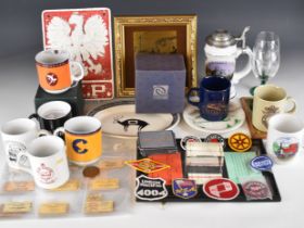 Railway collectables to include Irish railway tickets, Railtrack fabric badges, BR (W) Arts and