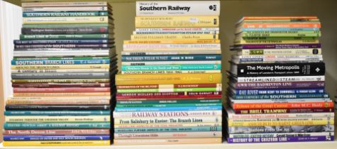 Approximately 90 railway interest books including line specific examples, Exeter, Southern, Devon