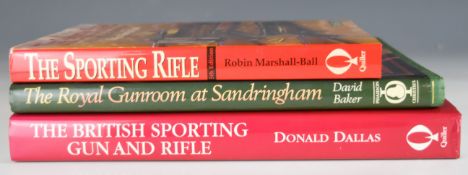 Three gun related books The British Sporting Gun and Rifle Pursuit of Perfection 1850-1900 signed by