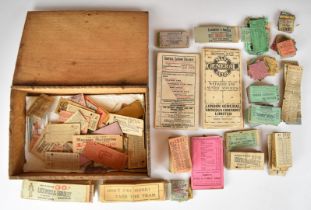 Collection of tram, train and London Underground tickets and timetables, Clapham Common,