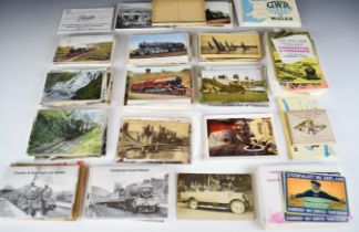 Railway and other interest postcards, early 20th century onwards, including LMS, British Railways,