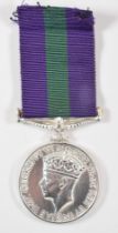 British Army George VI General Service Medal named to AS 7355 Pte K Manqane, African Pioneer Corps