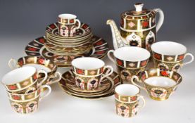 Royal Crown Derby Imari tea and coffee ware decorated on the 1128 pattern including large teapot,