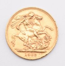 1912 George V gold full sovereign