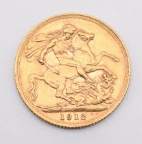 1912 George V gold full sovereign