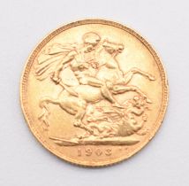 1903 Edward VII gold full sovereign