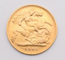 1901 Queen Victoria gold half sovereign