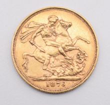 1876 Queen Victoria gold full sovereign