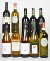 Ten bottles of all world red and white wines including two bottles of Grand Perdigal, most 75cl