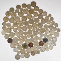Approximately 970g of pre-1947 silver coinage, mostly c1920s-1930s but some later, together with a