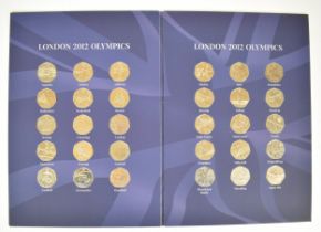 Cambridgeshire Coins British 50p Sports Coins London Olympics 2012 coin set in a Union Jack album