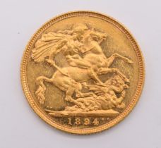 1894 Queen Victoria gold full sovereign with Sydney Mint mark