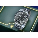Rolex Oyster perpetual Submariner gentleman's wristwatch ref. 14060M with luminous hands and hour