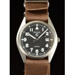 Pulsar gentleman's military issue wristwatch ref. V732-0L70 with date aperture, luminous hands and