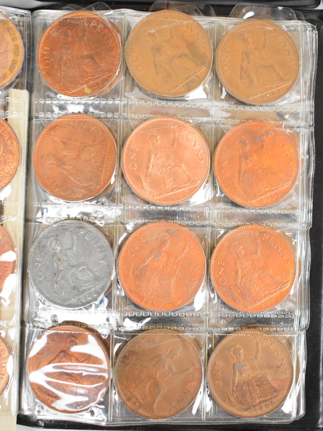 Mixed copper and silver / cupronickel UK coinage in collector's folders, including some pre-1947 - Image 6 of 9